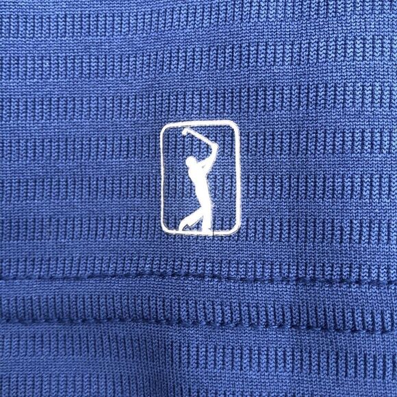 PGA Tour Men’s Polo Shirt Blue Size Large Short Sleeve Collared Pullover - Picture 3 of 7
